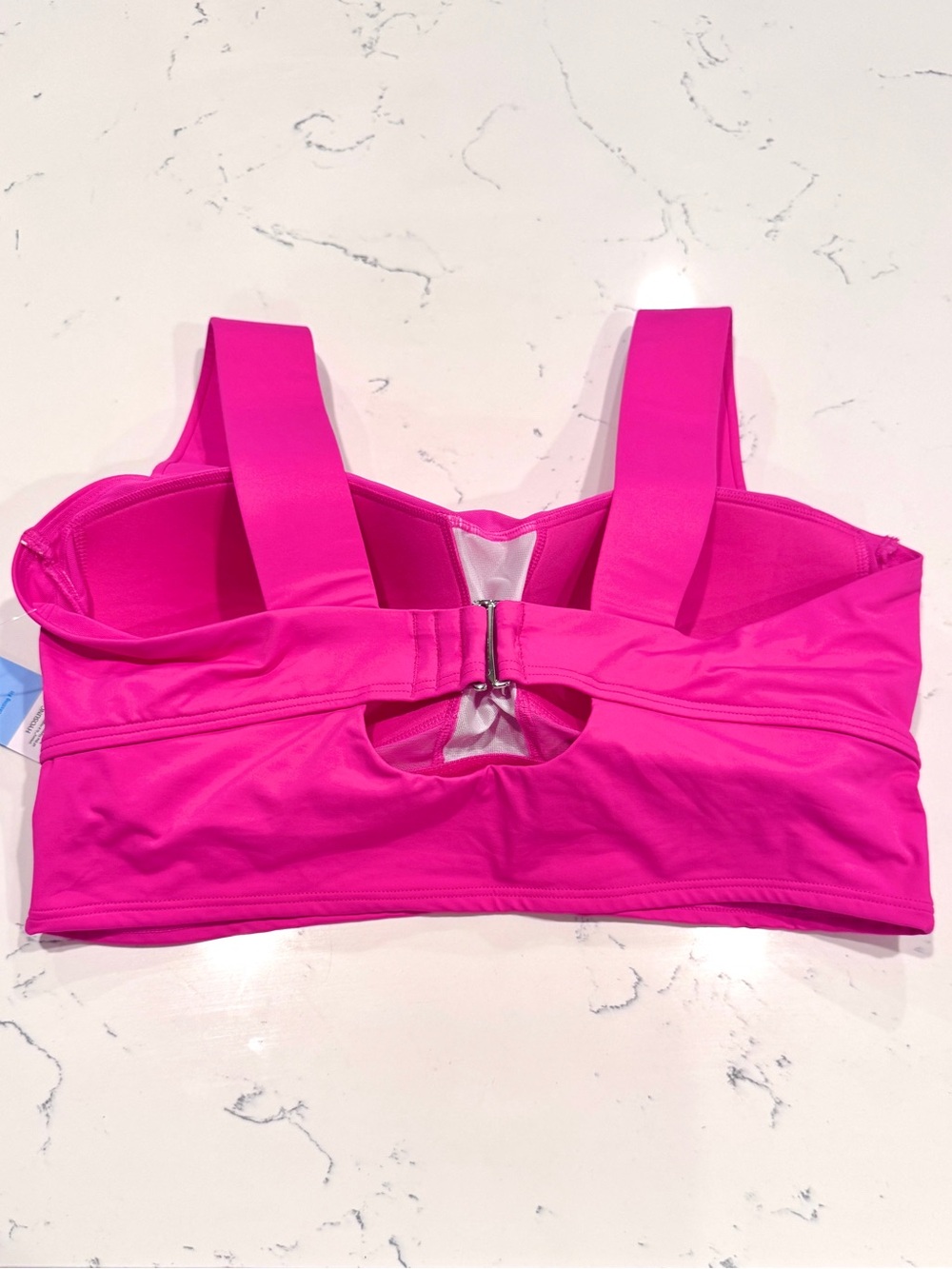 Land’s End Women’s Pink Bikini Top with Square Neck and Wide Straps Size 16 NWT - Picture 3 of 9